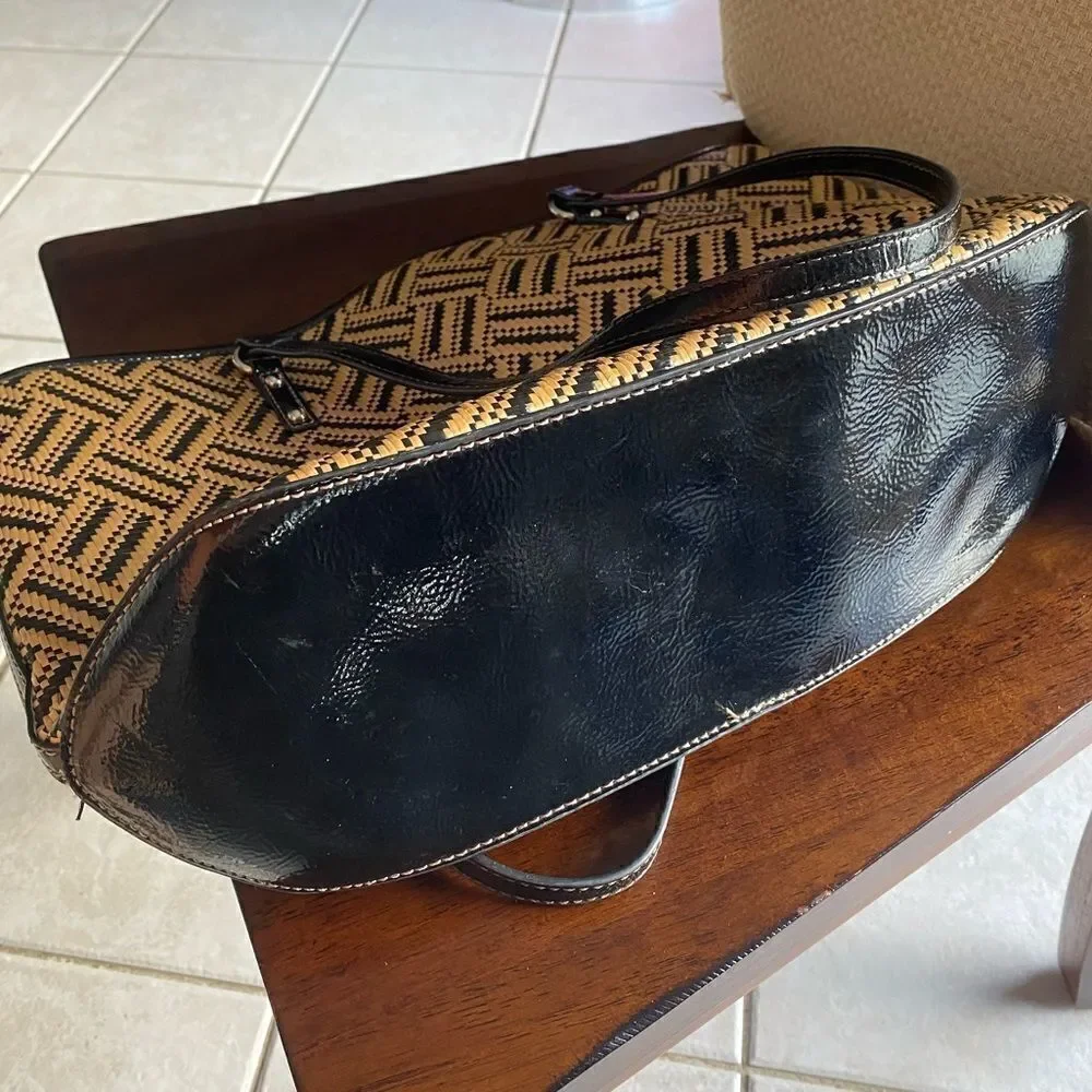 Nine West large wicker bag